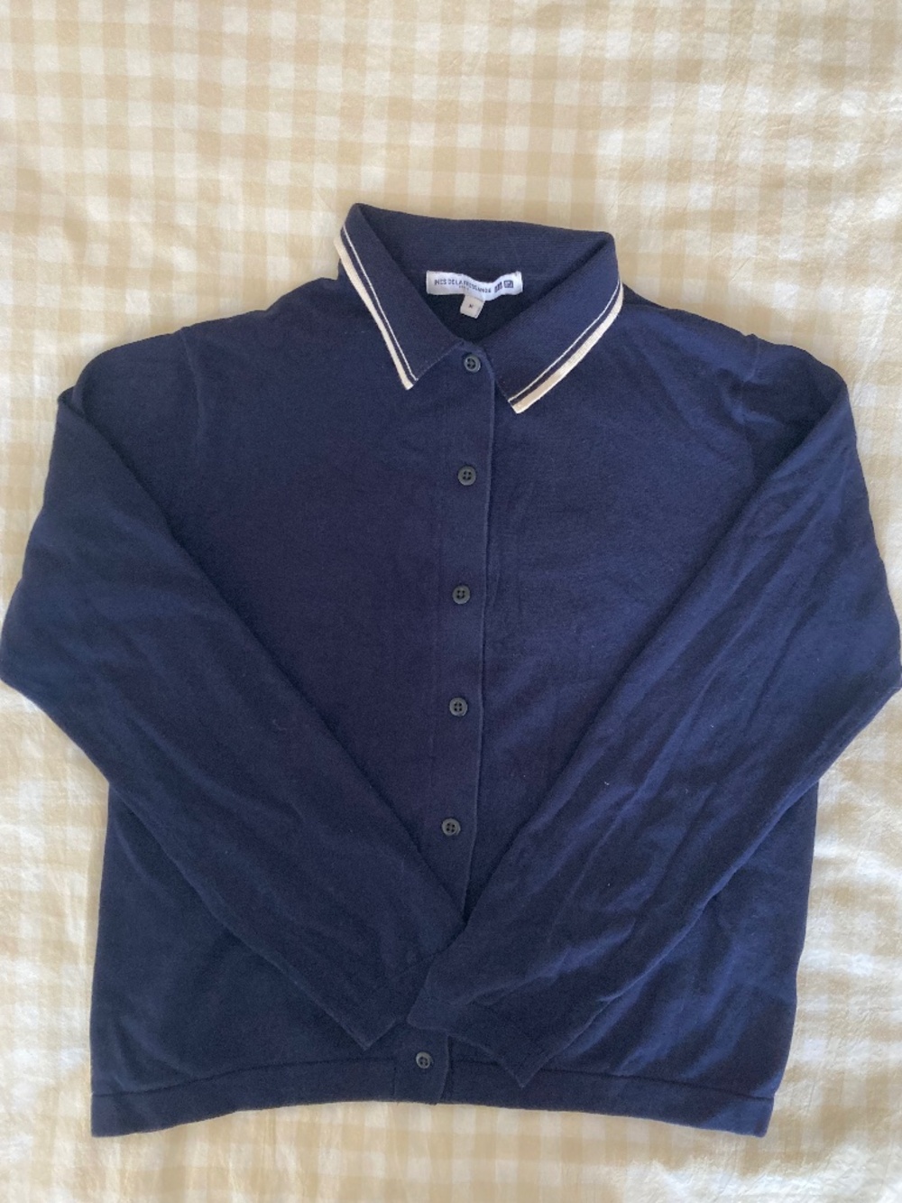 Ines de la Fressange x Uniqlo navy cardigan